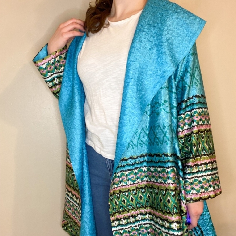 Saint Gil Paris Multi Color Cardigan Shawl Large